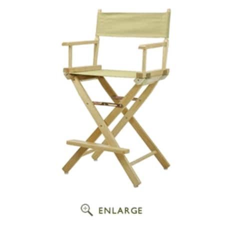 Casual Home 220-00-021-24 24 in. Directors Chair Natural Frame with Tan Canvas 220-00/021-24
